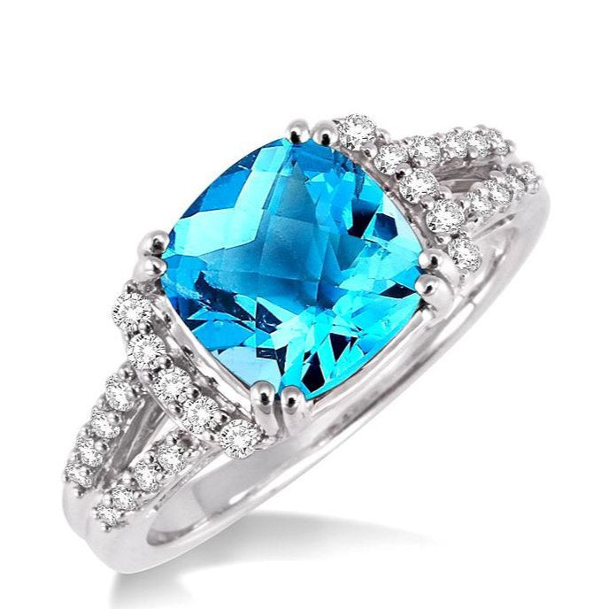 Parkplace Jewelers Cushion Shape Gemstone & Diamond Ring 52286PPFNBTWG