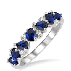 Parkplace Jewelers Pear & Oval Shape Gemstone & Diamond Wedding Band 46558PPFGSPWG