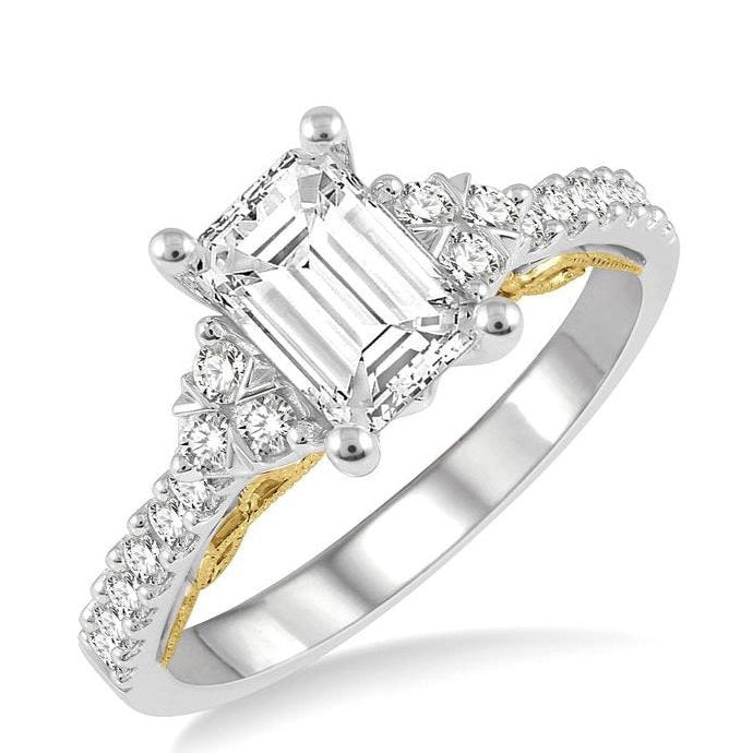 Parkplace Jewelers Emerald Shape Semi-Mount Diamond Engagement Ring 205J5PPFHWY-SM-OC