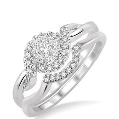 Parkplace Jewelers Round Shape Lovebright Halo Diamond Wedding Set 19996PPFVWG-WS