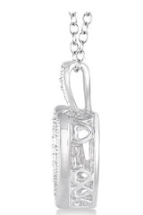 Parkplace Jewelers Silver Heart Shape Emotion Diamond Pendant 80079PPSXSLPD