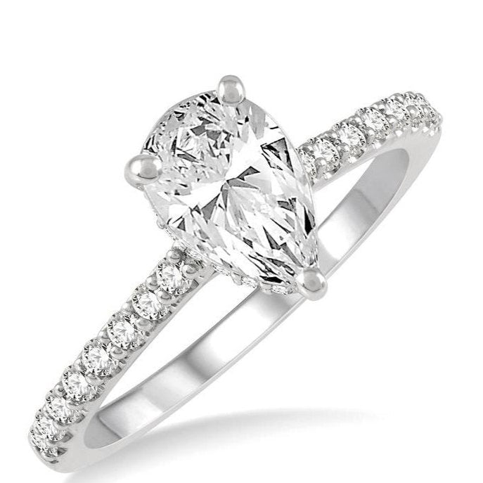 Parkplace Jewelers Pear Shape Semi-Mount Diamond Engagement Ring 259J5PPFHW-SM-PR-1CT