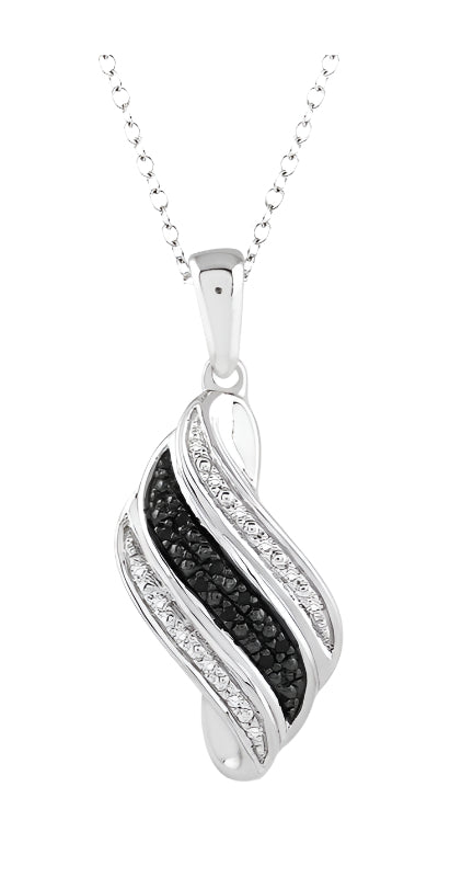 Parkplace Jewelers Silver Black Diamond Fashion Pendant 87348PPSSSLPD