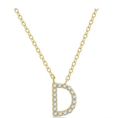 Parkplace Jewelers Block 'D' Initial Diamond Pendant 912F9PPTSPDYG-D