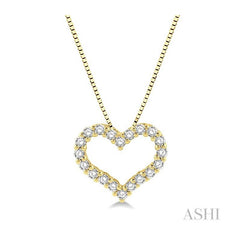 ASHI Heart Shape Diamond Pendant 94056PPFGPDYG