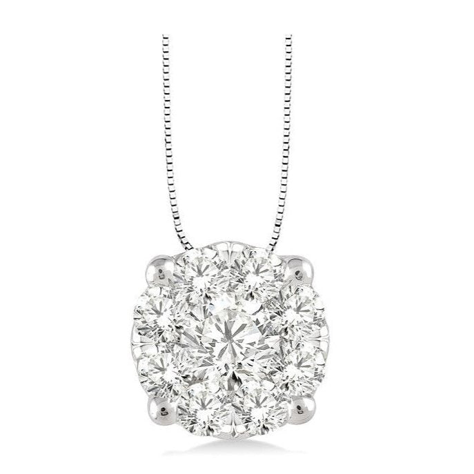 Parkplace Jewelers Round Shape Lovebright Essential Diamond Solitaire Pendant 91756PPFHPDWG