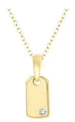 Parkplace Jewelers Dog Tag Diamond Pendant 906F9PPTGPDYG