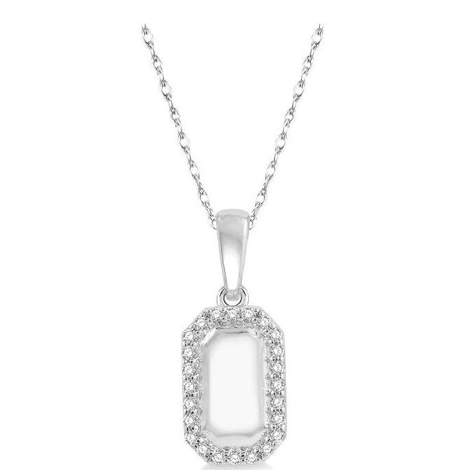 Parkplace Jewelers Dog Tag Diamond Pendant 904F8PPTSPDWG