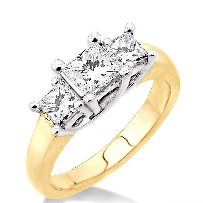 Parkplace Jewelers Princess Shape Past Present & Future Diamond Engagement Ring 35150PPFC-1.50
