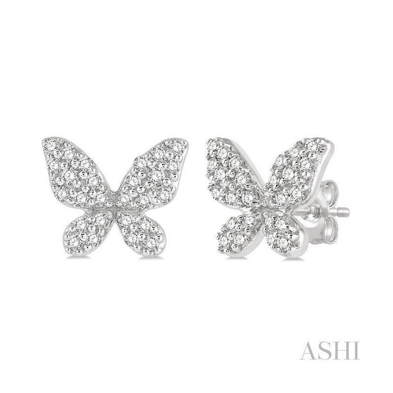 ASHI Butterfly Petite Diamond Fashion Earrings 641A7PPFSERWG
