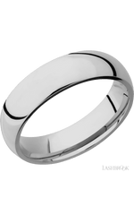 6 mm wide Domed Titanium band.