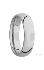 6 mm wide Domed Titanium band.