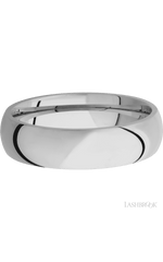 6 mm wide Domed Titanium band.