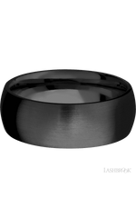8 mm wide Domed Zirconium band.