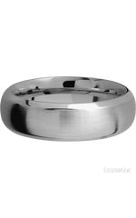 7 mm wide Domed Bevel Titanium band.