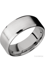 8 mm wide Beveled Cobalt Chrome band.