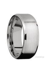 8 mm wide Beveled Cobalt Chrome band.