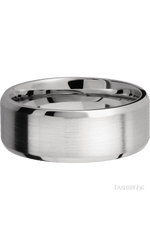 8 mm wide Beveled Cobalt Chrome band.