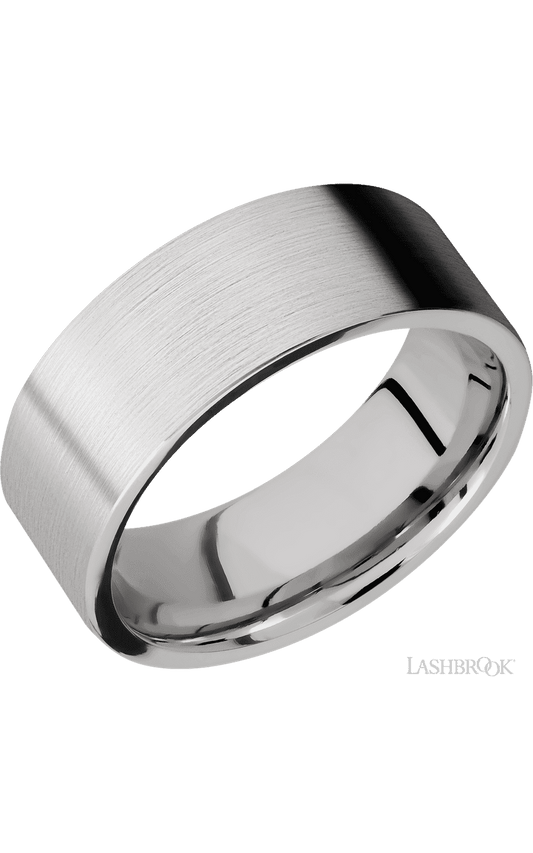 8 mm wide Flat Cobalt Chrome band.