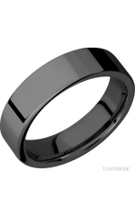 6 mm wide Flat Zirconium band.