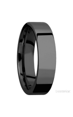 6 mm wide Flat Zirconium band.