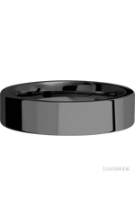 6 mm wide Flat Zirconium band.