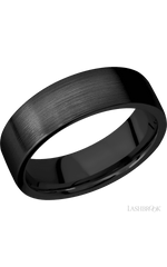 7 mm wide Flat Zirconium band.
