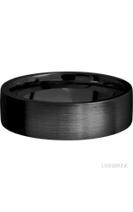 7 mm wide Flat Zirconium band.