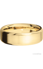 7 mm wide Beveled 10K Yellow Gold band.