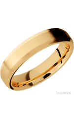 5 mm wide Beveled 14K Yellow Gold band.