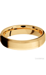 5 mm wide Beveled 14K Yellow Gold band.
