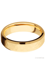6 mm wide Beveled 14K Yellow Gold band.