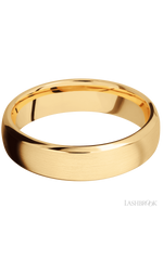 6 mm wide Domed Bevel 14K Yellow Gold band.
