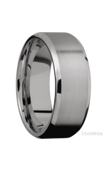 8 mm wide Beveled Titanium band.