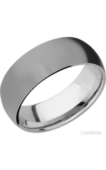 8 mm wide Domed Titanium band.