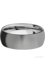8 mm wide Domed Titanium band.