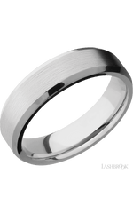 6 mm wide Beveled Cobalt Chrome band.