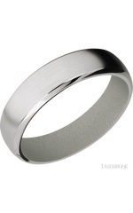 6 mm wide Domed Bevel Cobalt Chrome band featuring a Gun Metal Grey sleeve.