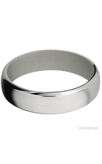 6 mm wide Domed Bevel Cobalt Chrome band featuring a Gun Metal Grey sleeve.
