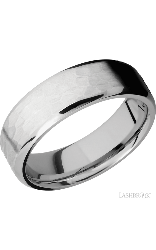 7 mm wide Beveled Cobalt Chrome band.