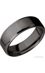 7 mm wide Beveled Tantalum Noir band.