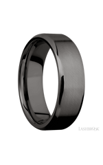 7 mm wide Beveled Tantalum Noir band.