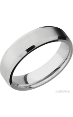 6 mm wide Beveled Platinum band.
