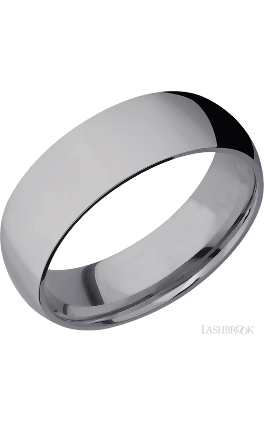 7 mm wide Domed Tantalum band.