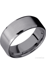 8 mm wide Beveled Tantalum band.