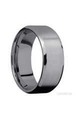 8 mm wide Beveled Tantalum band.