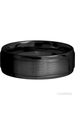 7 mm wide Stepped Bevel Zirconium band.