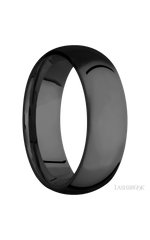 7 mm wide Domed Zirconium band.