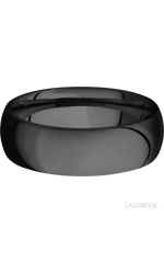 7 mm wide Domed Zirconium band.