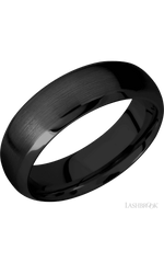7 mm wide Domed Bevel Zirconium band.
